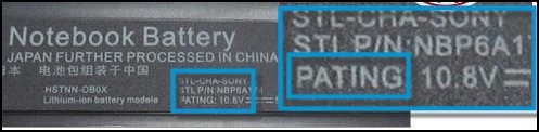 Misspelled word Laptop fake parts